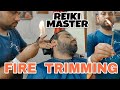 ASMR Beard trimming | Shape with 🔥 FIRE Unwanted Hair removal by Reiki Master #11
