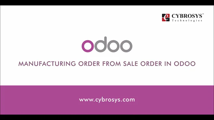 How to create Manufacturing order from a Sale order in odoo?