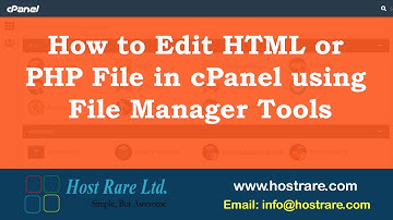 How to Edit HTML or PHP File in cPanel using File Manager Tools