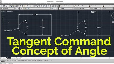 AutoCAD Tutorial in hindi. Tangent Command in Autocad. Angel Command use On Autocad.Tangent & Angle.