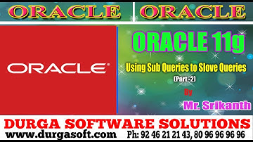 Oracle||Online Training ||online training|| Using Sub Queries to Slove Queries Part - 2 by Srikanth