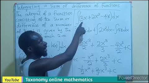 Integrating a Sum or a Difference of a Function