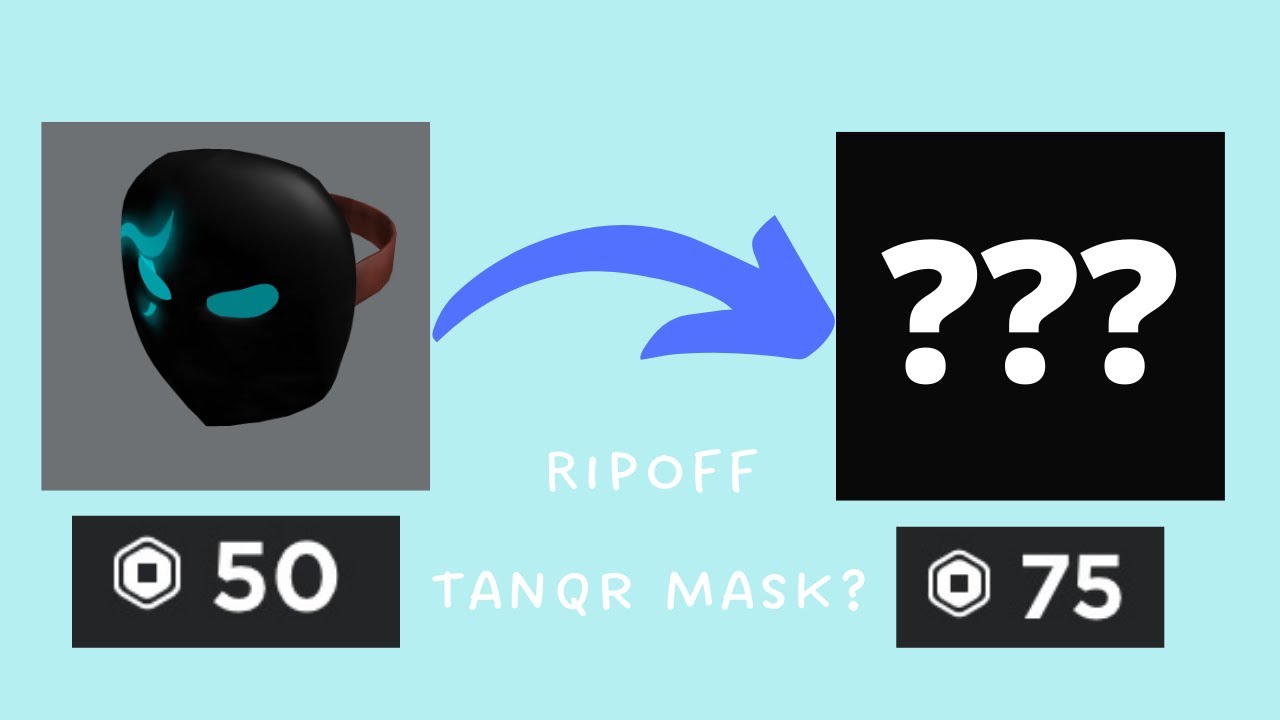 Mask Rip Off Real @TanqR Mask vs fake rip-off version (roblox) - YouTube