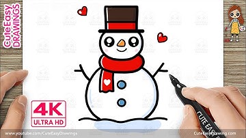 How to Draw a Cute Snowman | Easy Christmas Drawing for Kids!