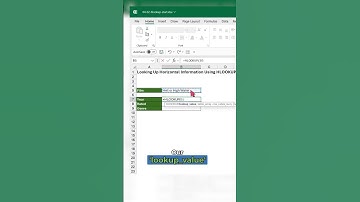 Excel HLOOKUP: How to Filter Data Quickly #Shorts #Excel