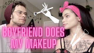 ♡ BOYFRIEND DOES MY MAKEUP ♡