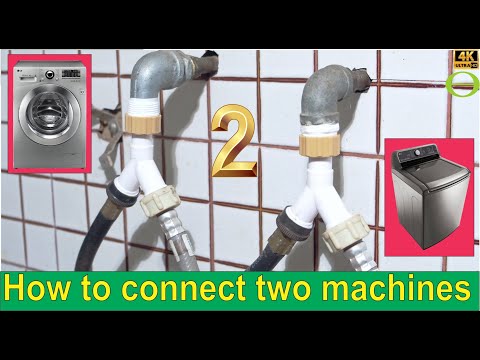 How to connect two washing machines to the water outlet - how to pipe machines to the water outlet.