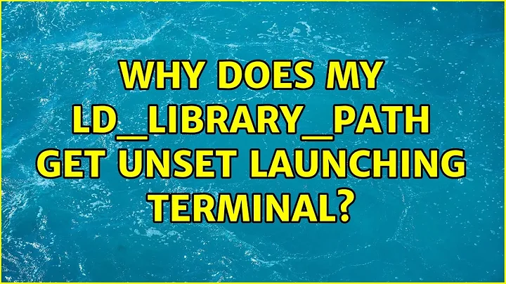 Why does my LD_LIBRARY_PATH get unset launching terminal? (6 Solutions!!)