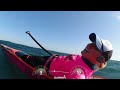 OC1 Downwinding Santa Barbara, CA | Puakea Designs Kahele, stock rudder, Rider: April ZIlg