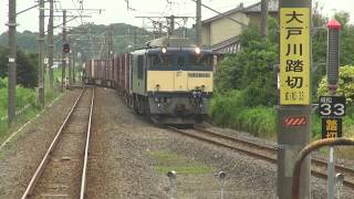 成田線大戸駅　JR貨物EF64 1024待ち