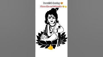 Shri Krishna Beautiful Drawing | Drawing Tutorial | #shorts #krishna