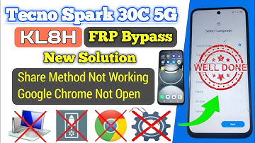 Tecno Spark 30c 5g frp bypass | Android 14 New Update kl8h Google Account Bypass New Solution No Pc