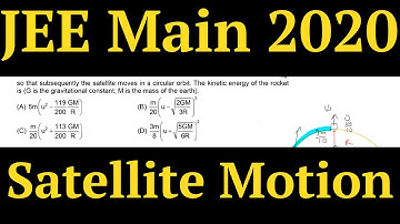 A satellite of mass m is launched vertically upwards with an initial speed u. JEE Mains 2020