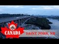 #41 Saint John, NB. Центр, ночной город, дом, рынок, Reversing Falls,  Harbour Passage, Sea Caves