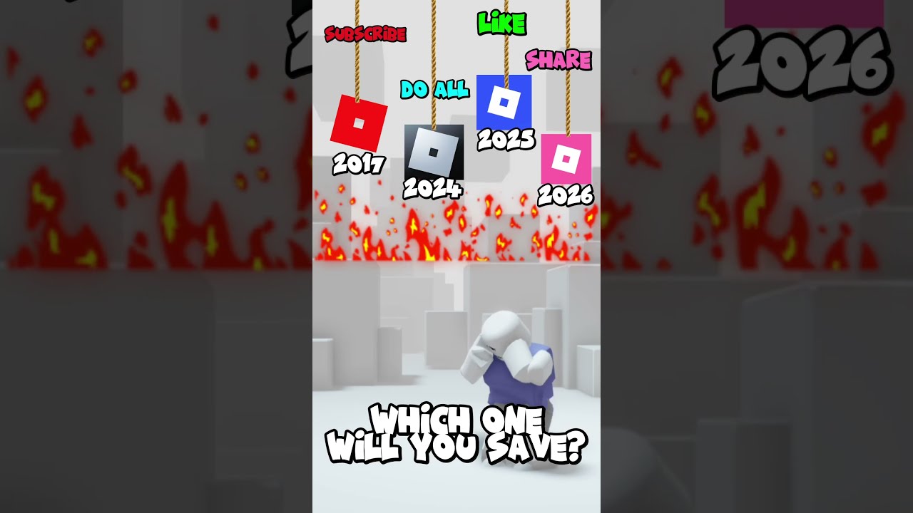 Which One Will You Save Old Vs New Future Roblox Logo Robloxshorts