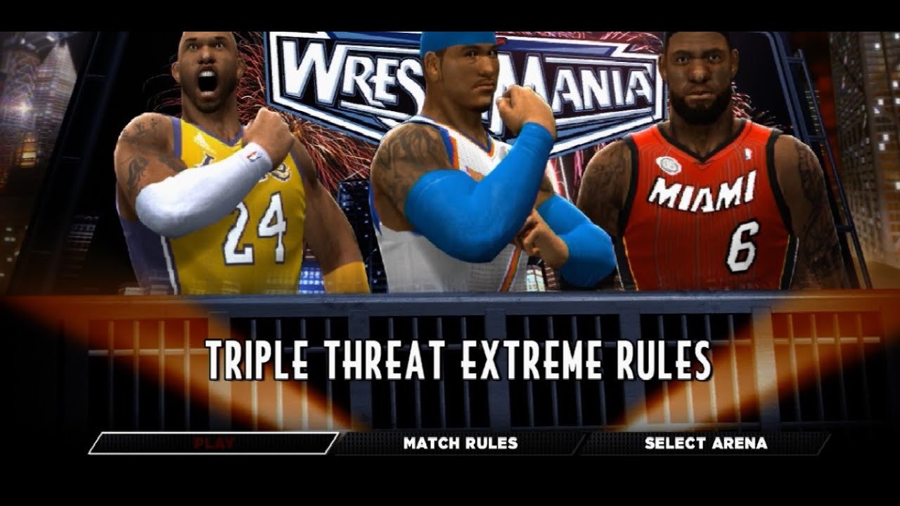 WWE 2K14 - Lebron James Vs Kobe Bryant Vs Carmelo Anthony