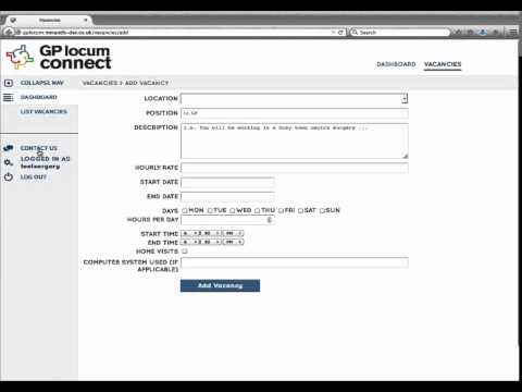 GP Locum Connect Surgery Registration