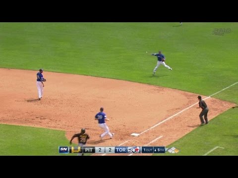 PIT@TOR: Goins ranges, makes a jump throw for the out