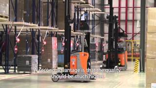 Automated Guided Vehicle system (AGV) with STILL MXX and FMX at Miko Pac by Dematic NV