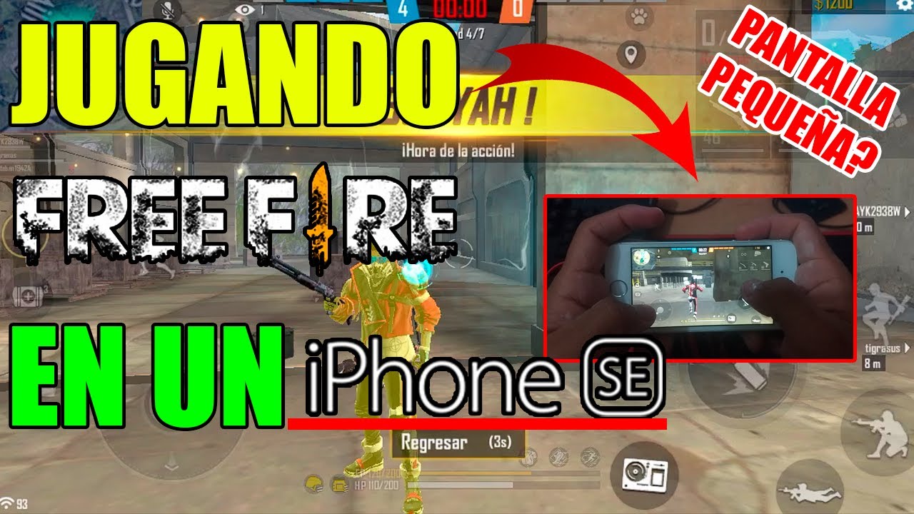 JUGANDO FREE FIRE EN ESTE MINI iPHONE - PLAY ON iPHONE SE ...