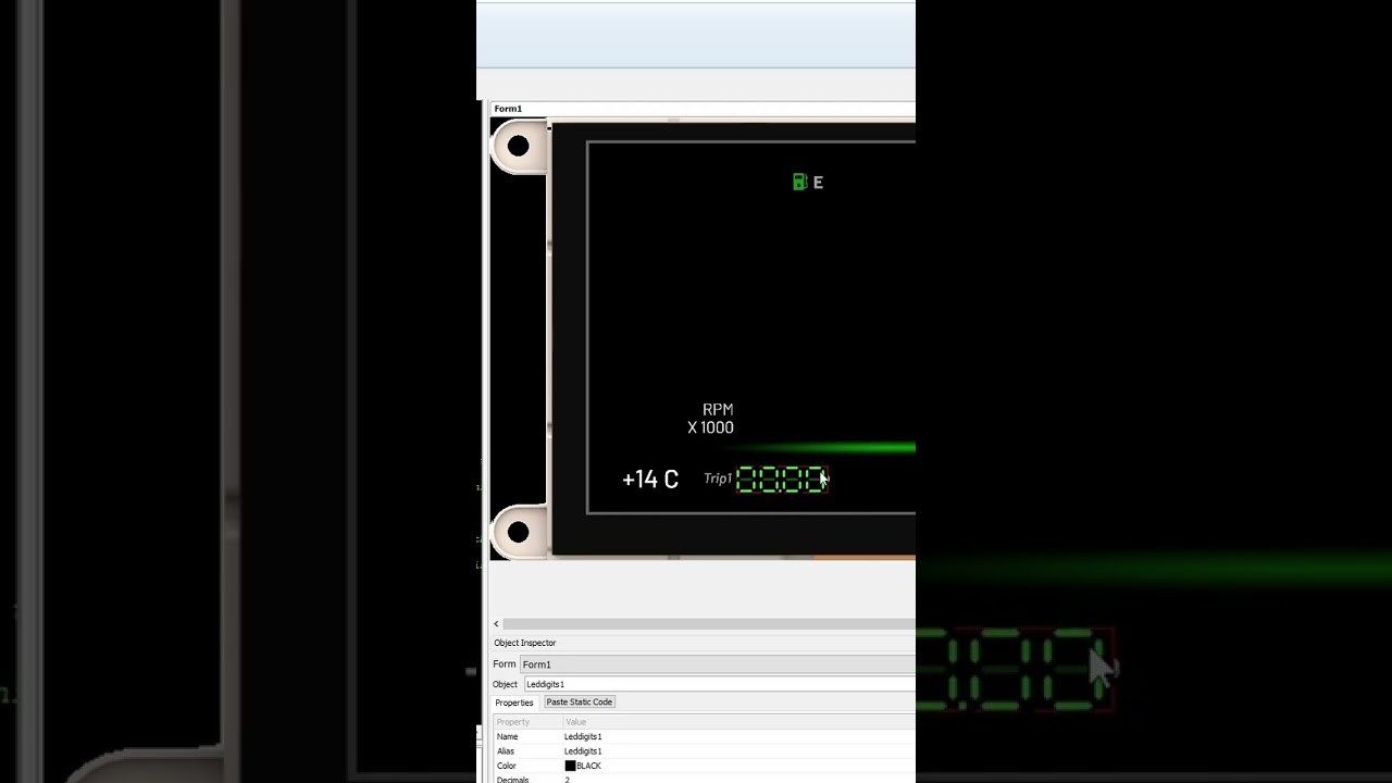 4D Shorts - Motorcycle Speedometer Digits