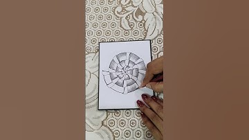 Zentangle Pattern #doodle #zentangle #art #illusion #lines #pattern #easy #short video #shorts