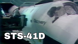 Preparing Space Shuttle Discovery for First Flight | STS-41D Rollover for Stacking