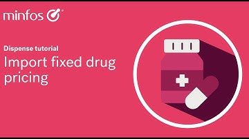 Import fixed drug pricing in Minfos