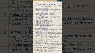 motion chapter of physics of class 9th #2026 #biology #physics #science #viral #notes_making