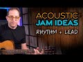 Acoustic Jam Ideas - Classic rhythm fills PLUS a lead using triads - Guitar Lesson - EP482