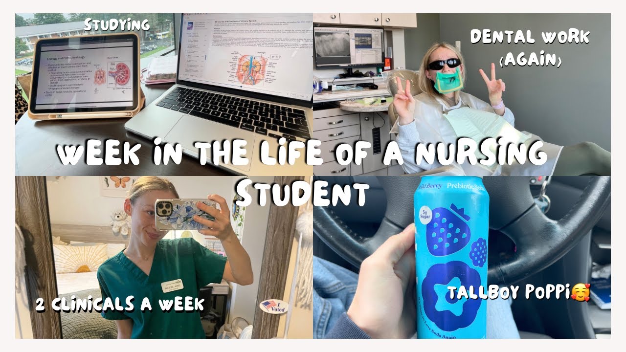 a busy week in the life of a nursing student | 2 clinicals, studying ...