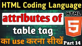 Attributes of Table Tag | Html | Satya Tech Academy 