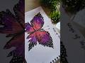 Butterfly from Painted Leaves 🦋🍃 | Easy Creative Art #art #satisfyingart #creativeart #shorts