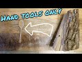 How to Make a spoon out of a stump | hand tools only | woodworking | DIY