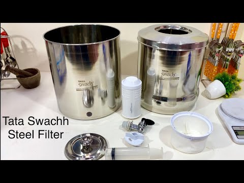 💧Non-Electric Safe Water Gravity Filter || TATA SWACH STAINLESS STEEL WATER PURIFIER-UHF Filter,