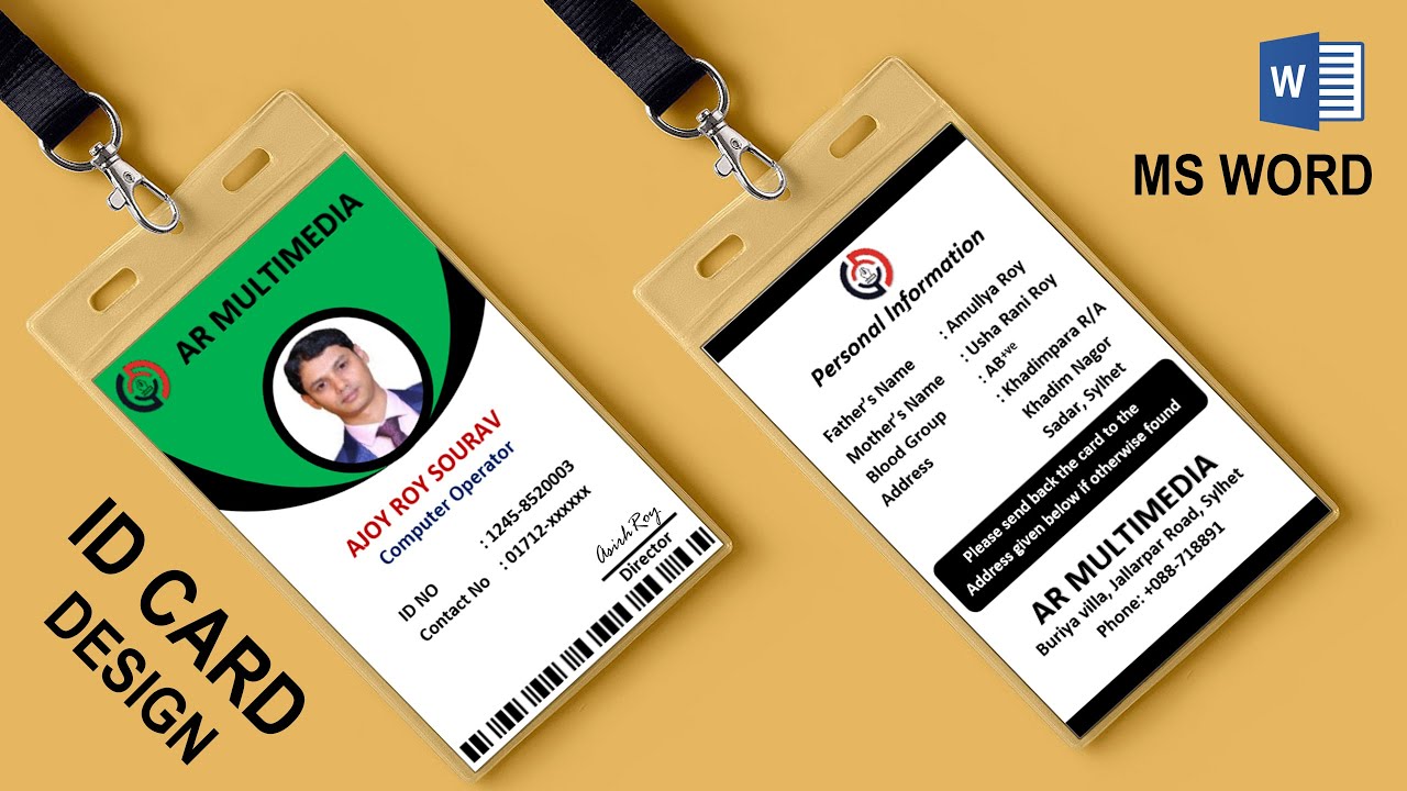 Staff Card Design​, Jobs EcityWorks Inside Employee Card Template Word