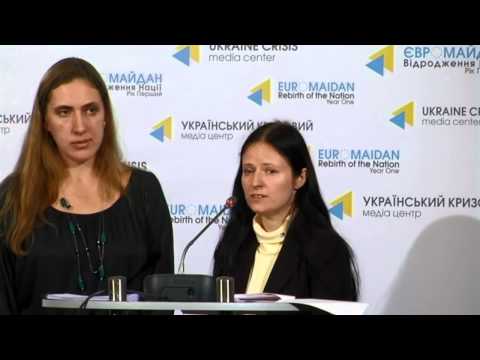 Ilona Sologub, Agnieszka Piasecka.Ukraine Crisis Media Center, 20th of November 2014