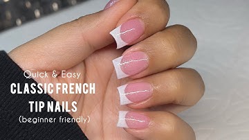 Classic French Tip Acrylic Nails | Full Process | Acrylic Nails Tutorial 