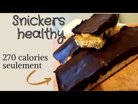 Recette - Snickers healthy (barres chocolat-cacahuètes maison) en vidéo 