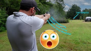 Sig P365XL with Icarus Precision Grip Module at 100 Yards!!!