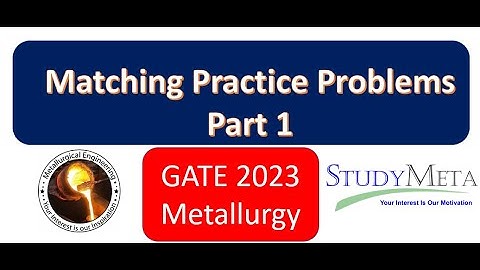 Matching Practice Problems || Part 1 || Metallurgy