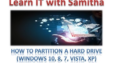 How To Partition a Hard Drive (Sinhala)