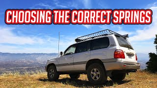 Rear spring comparison, OME 863 vs 864 Land Cruiser 100 and Lexus LX470