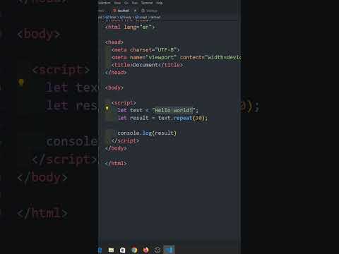 JavaScript Repeat String | Repeat String Tanpa Looping di JavaScript #shorts