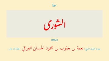 سورة الشورى (٠٤٢) نعمة الحسان العراقي - مرتل