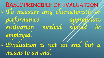 Basic Principles and Functions of Evaluation by Dr Hafsah Jan