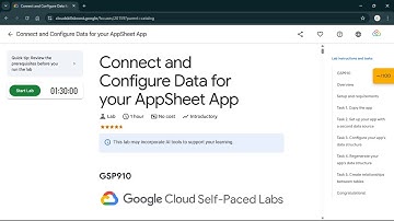 Connect and Configure Data for your AppSheet App | #qwiklabs | #GSP910 #CLI