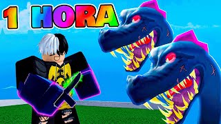 CAÇEI SEA BEAST POR 1 HORA no BLOX FRUITS!!