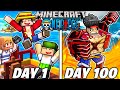I Survived Minecraft One Piece for 100 Days As Luffy... This Is What Happened