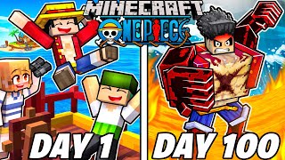 I Survived 100 Days In One Piece Minecraft As Luffy